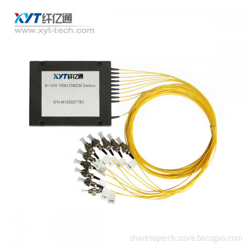 ABS box dwdm mux demux Single fiber 8channel DWDM module fc connector factory wholesale